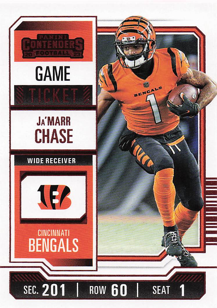 2023 Panini Contenders Game Ticket Red Ja'Marr Chase #21