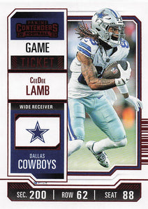 2023 Panini Contenders Game Ticket Red CeeDee Lamb #27