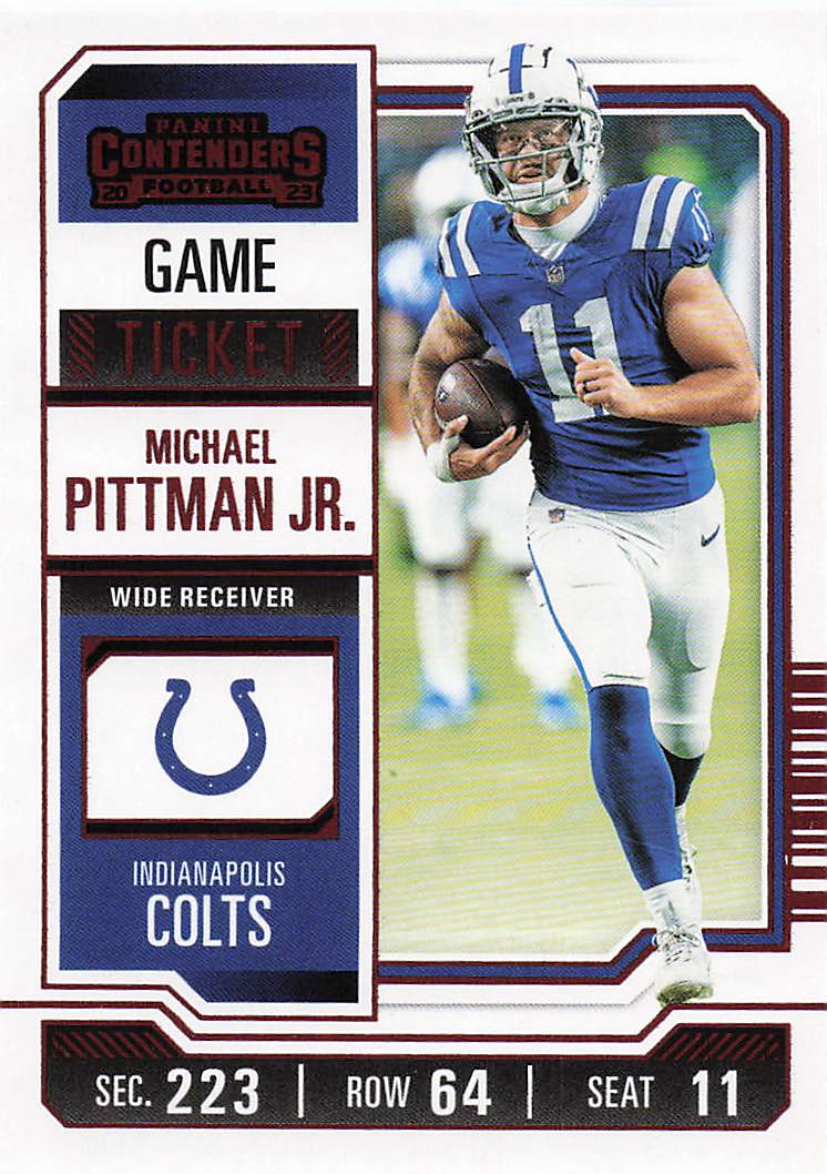 2023 Panini Contenders Game Ticket Red Michael Pittman Jr. #44