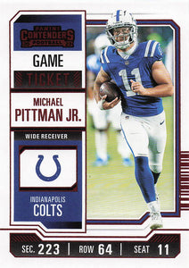 2023 Panini Contenders Game Ticket Red Michael Pittman Jr. #44