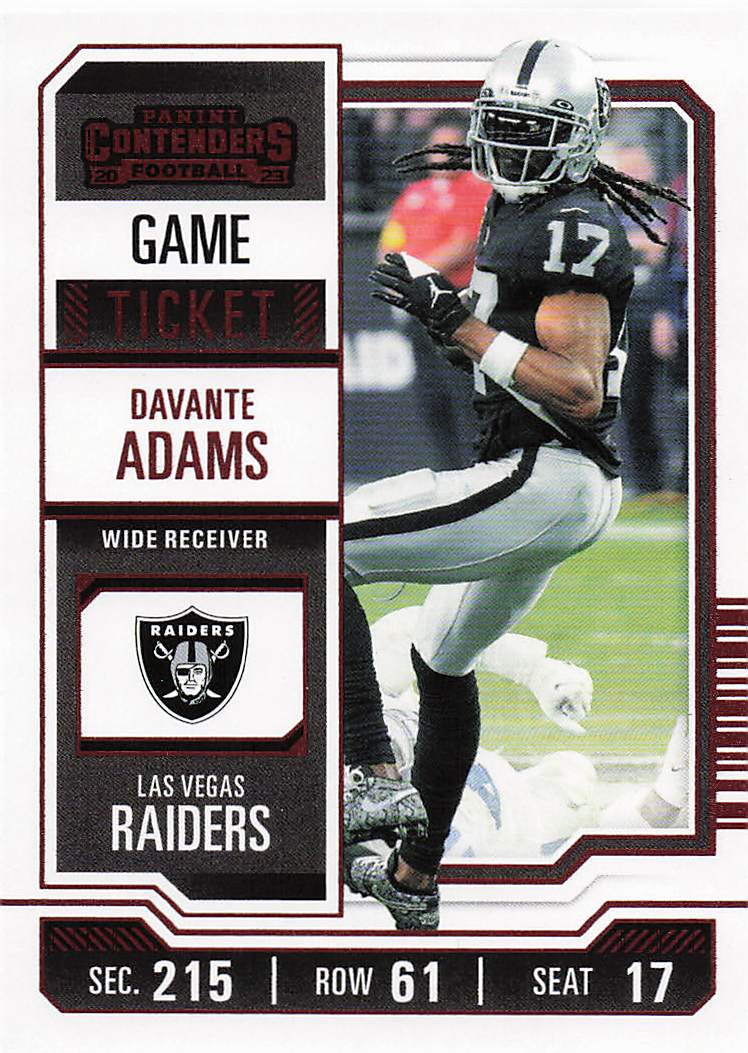 2023 Panini Contenders Game Ticket Red Davante Adams #53