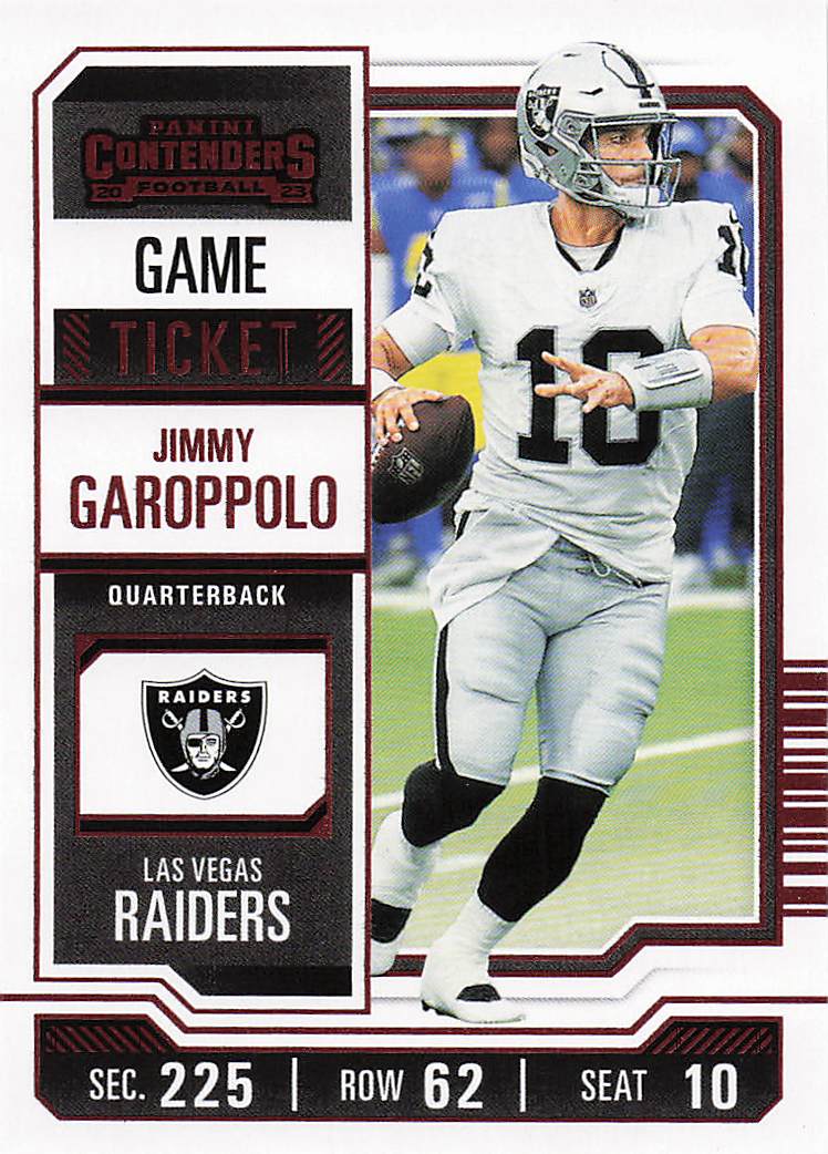 2023 Panini Contenders Game Ticket Red Jimmy Garoppolo #54