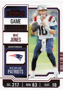 2023 Panini Contenders Game Ticket Red Mac Jones #69