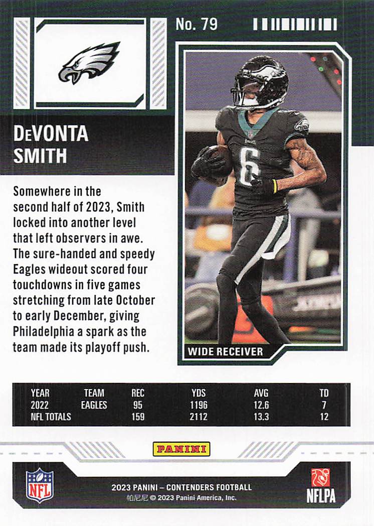 2023 Panini Contenders Game Ticket Red DeVonta Smith #79
