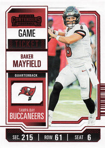 2023 Panini Contenders Game Ticket Red Baker Mayfield #92