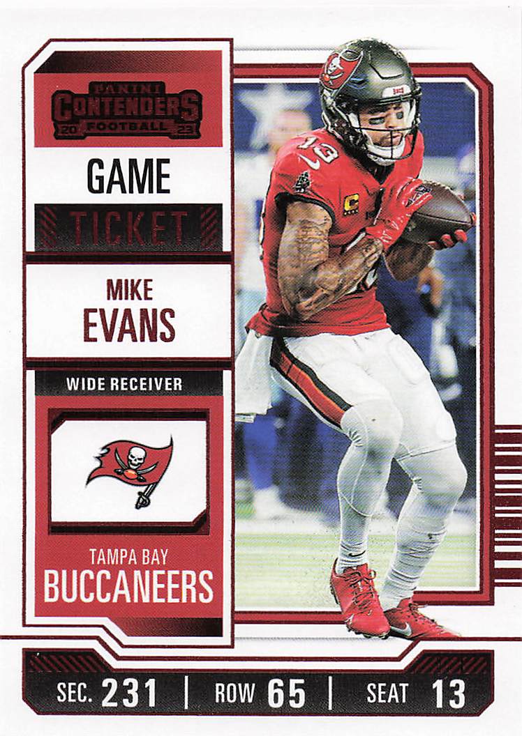 2023 Panini Contenders Game Ticket Red Mike Evans #94