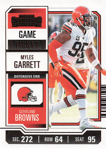 2023 Panini Contenders Game Ticket Bronze Myles Garrett #25