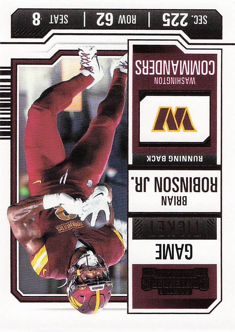 2023 Panini Contenders Game Ticket Bronze Brian Robinson Jr. #98