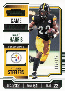 2023 Panini Contenders Game Ticket Green 112/175 Najee Harris #84