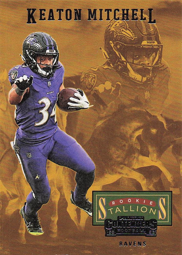 2023 Panini Contenders Rookie Stallions Keaton Mitchell #11