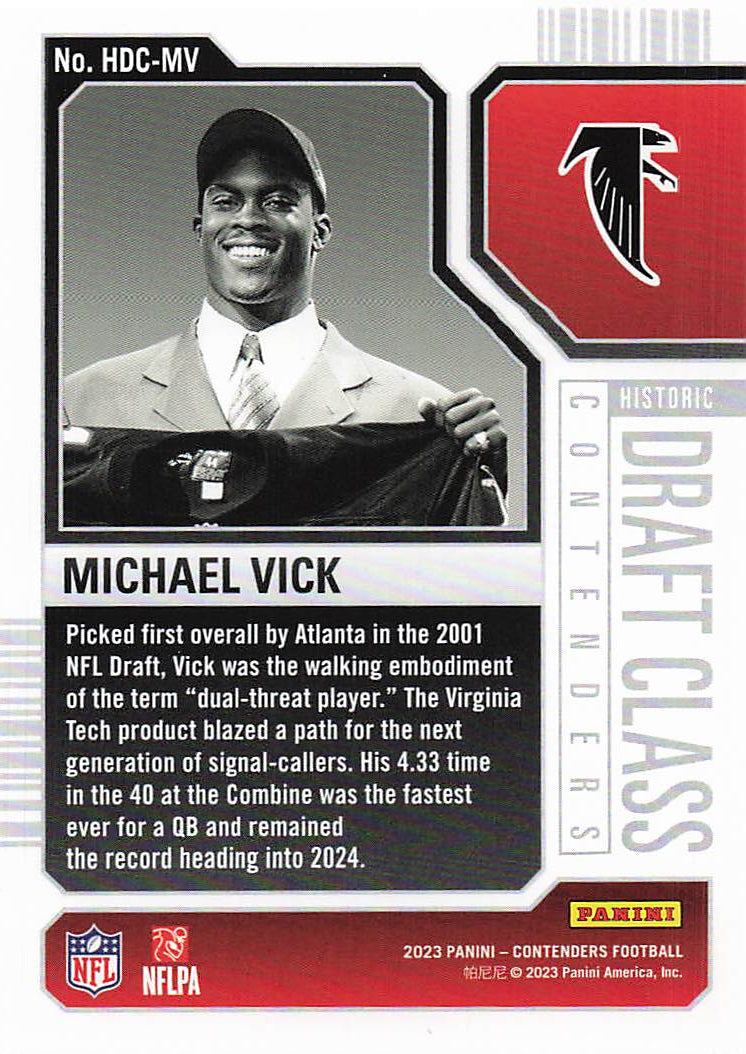 2023 Panini Contenders Draft Class Contenders Michael Vick #HDC-MV