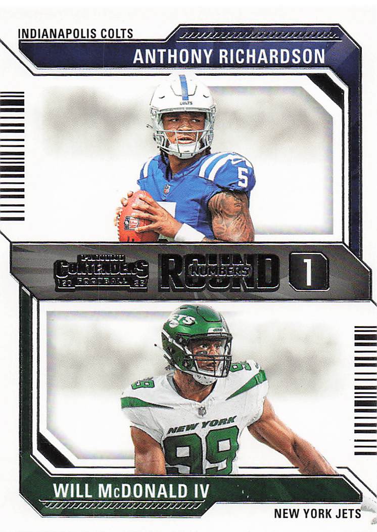 2023 Panini Contenders Round Numbers Anthony Richardson - Will McDonald IV #1