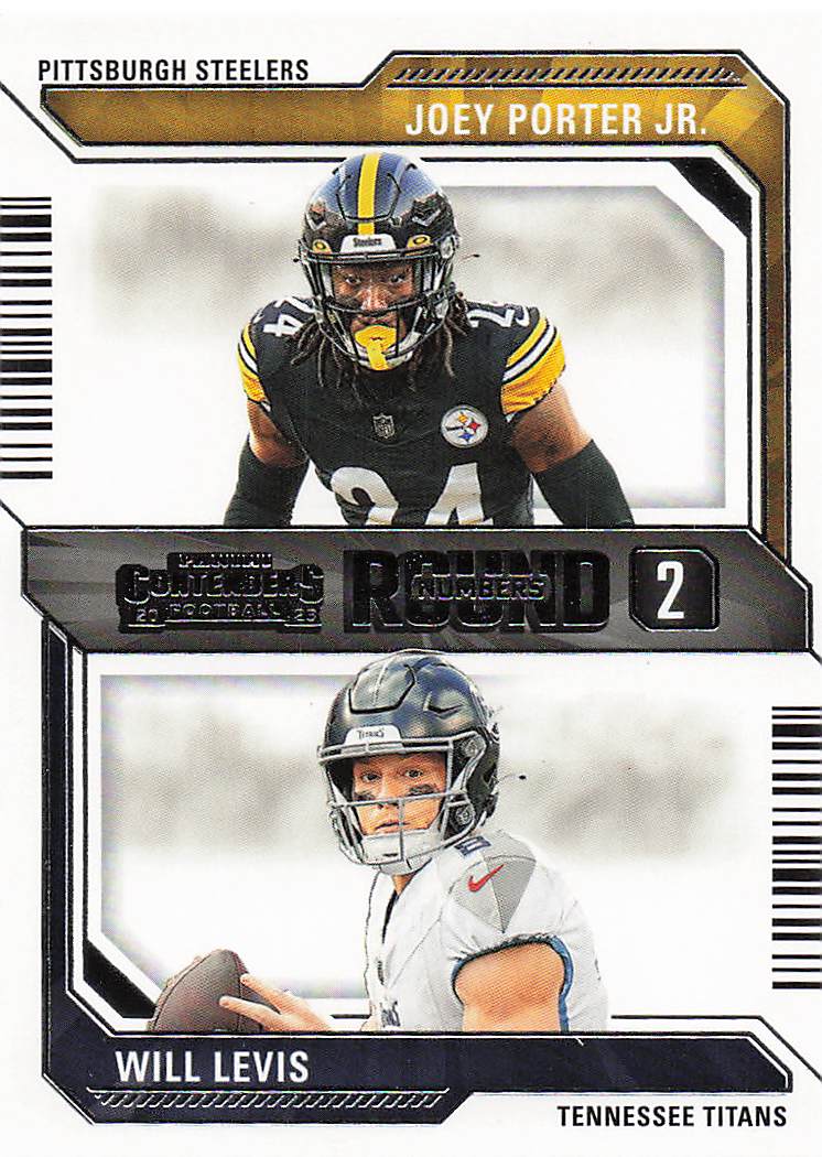 2023 Panini Contenders Round Numbers Joey Porter Jr. - Will Levis #10