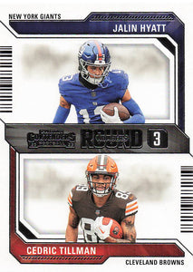 2023 Panini Contenders Round Numbers Jalin Hyatt - Cedric Tillman #15