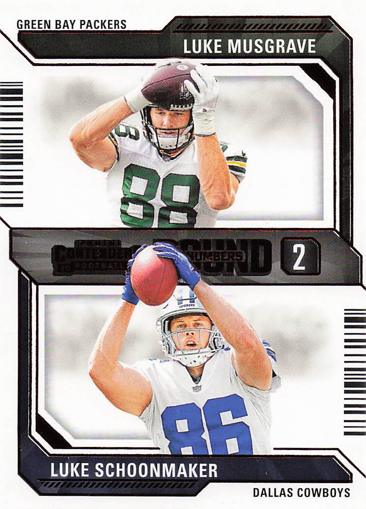 2023 Panini Contenders Round Numbers Red Luke Musgrave - Luke Schoonmaker #11