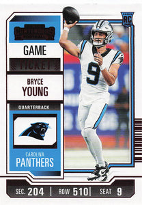 2023 Panini Contenders Red Game Ticket Bryce Young #15 RC
