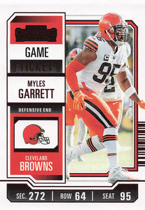 2023 Panini Contenders Red Game Ticket Myles Garrett #25