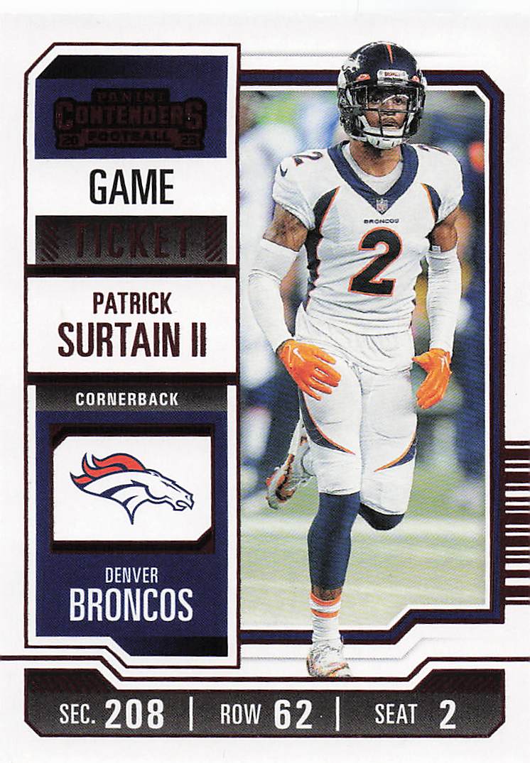 2023 Panini Contenders Red Game Ticket Patrick Surtain II #31