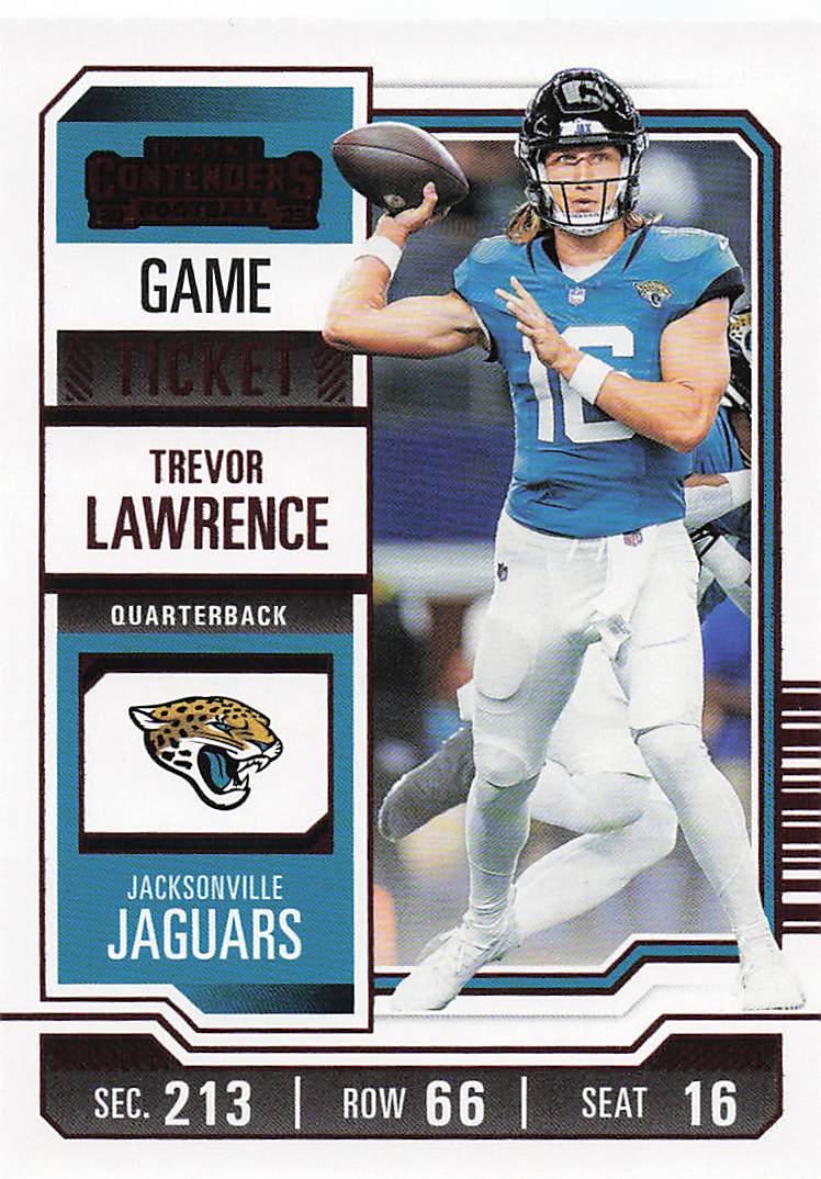 2023 Panini Contenders Red Game Ticket Trevor Lawrence #48