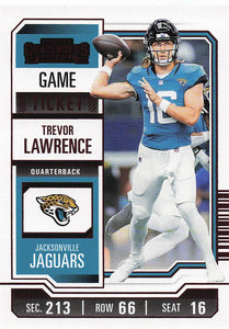 2023 Panini Contenders Red Game Ticket Trevor Lawrence #48