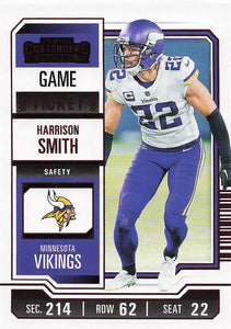 2023 Panini Contenders Red Game Ticket Harrison Smith #66