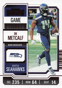 2023 Panini Contenders Red Game Ticket DK Metcalf #89