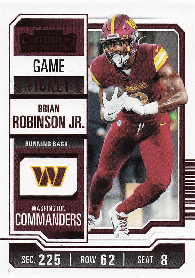 2023 Panini Contenders Red Game Ticket Brian Robinson Jr. #98