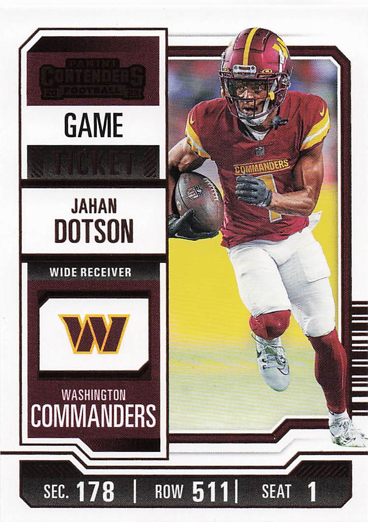 2023 Panini Contenders Bronze Game Ticket Jahan Dotson #99