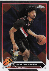 2023-24 Topps Chrome Basketball Shaedon Sharpe #71