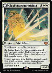 Magic The Gathering: Innistrad: Blutroter Bund DE: #12 Glaubenstrer Richter // Richtspruch des Sünders
