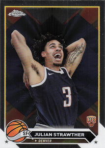 2023-24 Topps Chrome Basketball Julian Strawther #134 RC