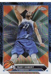 2023-24 Topps Chrome Basketball Purple Refractor Rudy Gobert #38