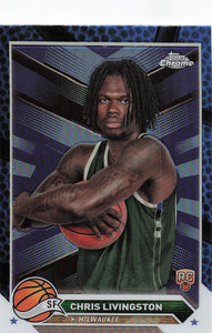 2023-24 Topps Chrome Basketball Purple Refractor Chris Livingston #46