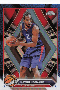 2023-24 Topps Chrome Basketball Purple Refractor Kawhi Leonard #93