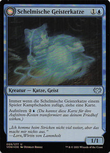 Magic The Gathering: Innistrad: Blutroter Bund Foil DE: #69Schelmische Geisterkatze // Katzenhafte Neugier