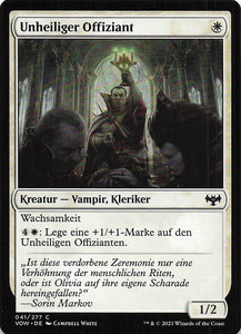 Magic The Gathering: Innistrad: Blutroter Bund DE: #41 Unheiliger Offiziant
