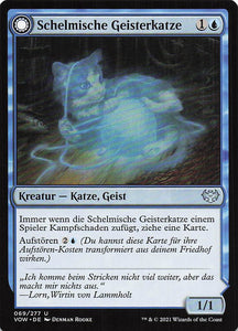 Magic The Gathering: Innistrad: Blutroter Bund DE: #69 Schelmische Geisterkatze // Katzenhafte Neugier