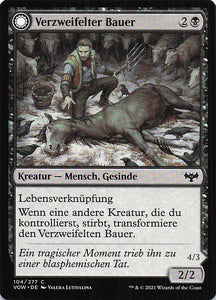 Magic The Gathering: Innistrad: Blutroter Bund DE: #104 Verzweifelter Bauer // Verdorbener Ernter