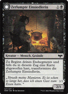 Magic The Gathering: Innistrad: Blutroter Bund DE: #127 Zerlumpte Einsiedlerin // Widerliche Hexe