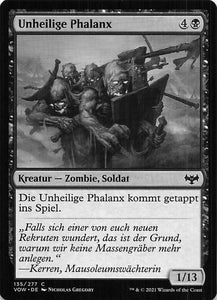 Magic The Gathering: Innistrad: Blutroter Bund DE: #135 Unheilige Phalanx