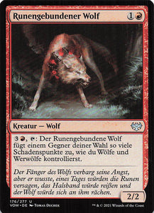 Magic The Gathering: Innistrad: Blutroter Bund DE: #176 Runengebundener Wolf