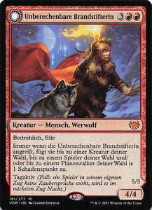 Magic The Gathering: Innistrad: Blutroter Bund DE: #181 Unberechnbare Brandstifterin // Schreckensrudel-Anarchistin