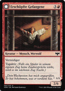 Magic The Gathering: Innistrad: Blutroter Bund DE: #184 Erschöpfte Gefangene // Zornige Ausbrecherin