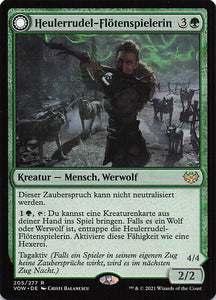 Magic The Gathering: Innistrad: Blutroter Bund DE: #205 Heulerrudel-Flötenspielerin // Wildnis-Heulerin