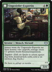 Magic The Gathering: Innistrad: Blutroter Bund DE: #206 Ungeziefer-Expertin // Befallener Werwolf