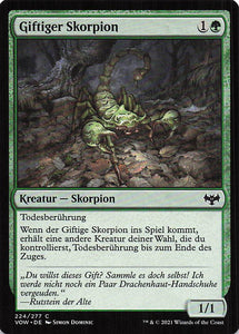 Magic The Gathering: Innistrad: Blutroter Bund DE: #224 Giftiger Skorpion