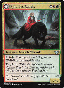 Magic The Gathering: Innistrad: Blutroter Bund DE: #234 Kind des Rudels // Wildes Rudelmitglied