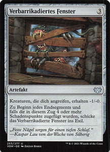 Magic The Gathering: Innistrad: Blutroter Bund DE: #253 Verbarrikadiertes Fenster