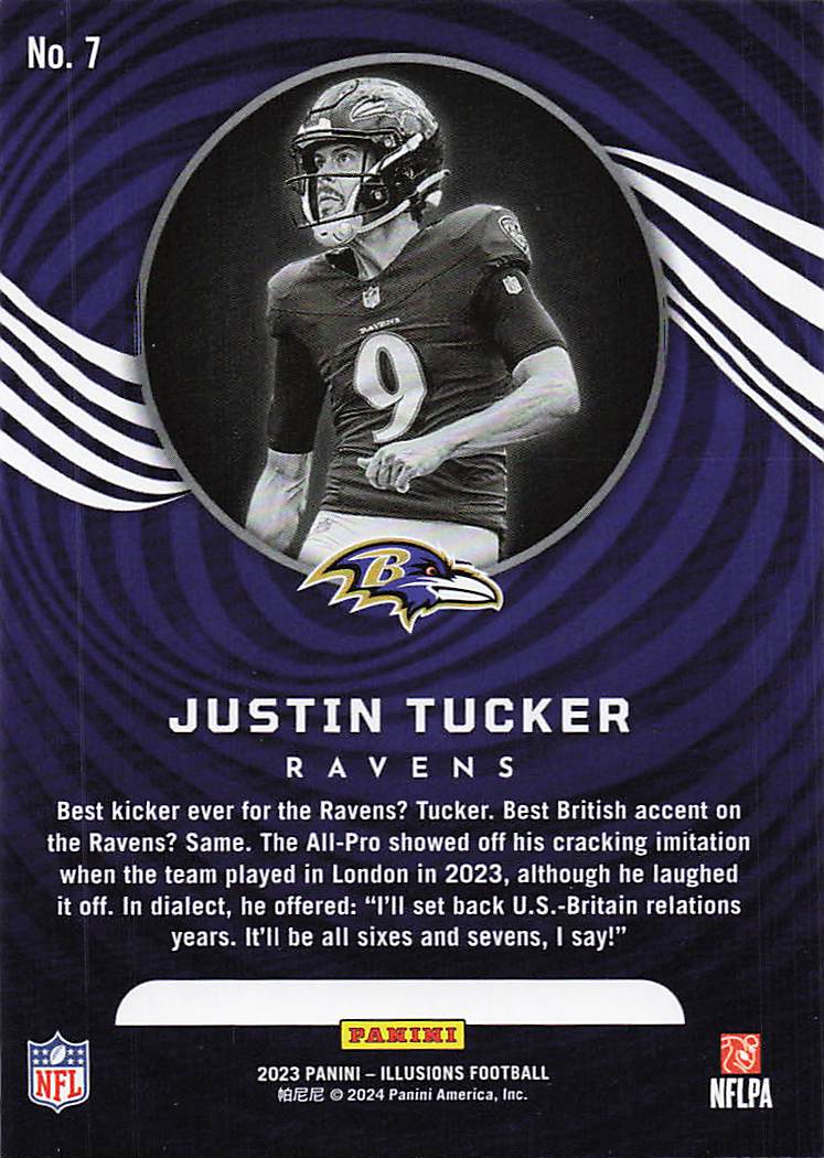 2023 Panini Illusions  Justin Tucker #7