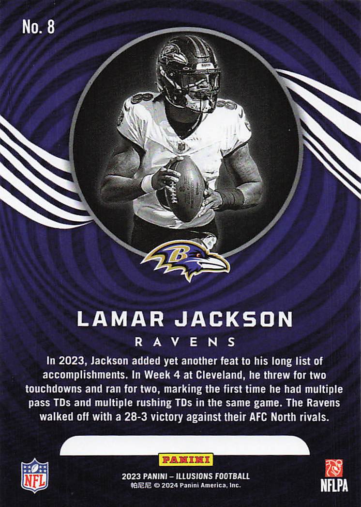 2023 Panini Illusions  Lamar Jackson #8